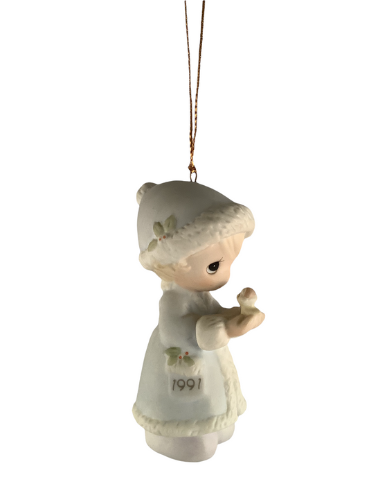 May Your Christmas Be Merry - 1991 Dated Annual Precious Moment Ornament