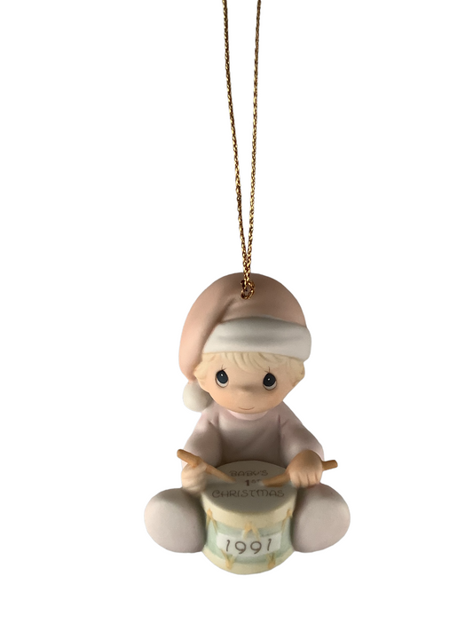 Baby's First Christmas 1991 (Girl) - Precious Moment Ornament