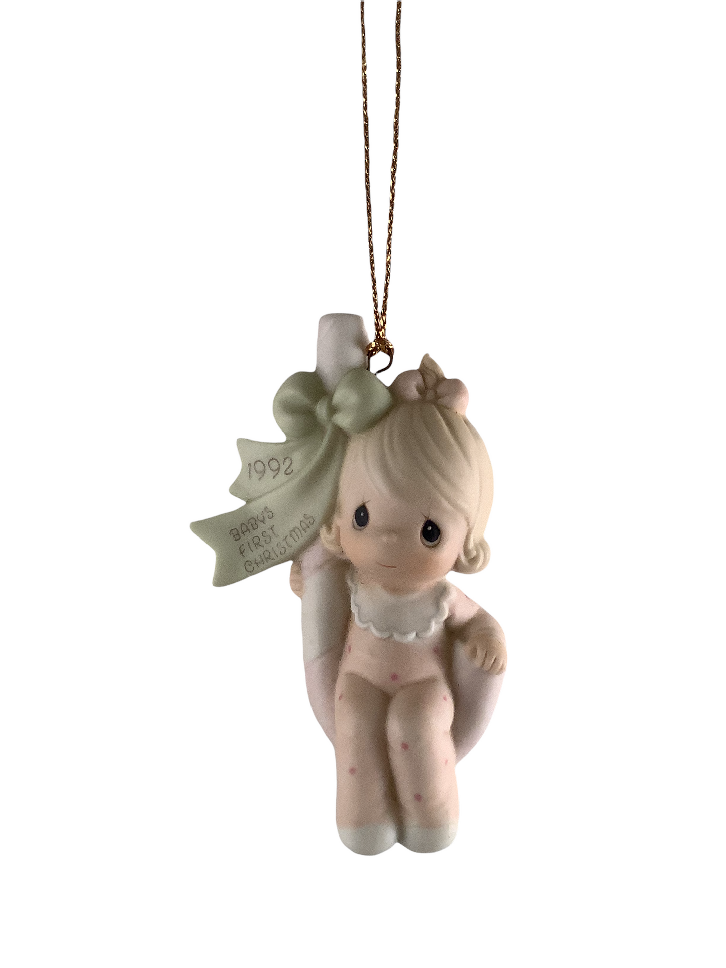 Baby's First Christmas 1992 (Girl) - Precious Moment Ornament