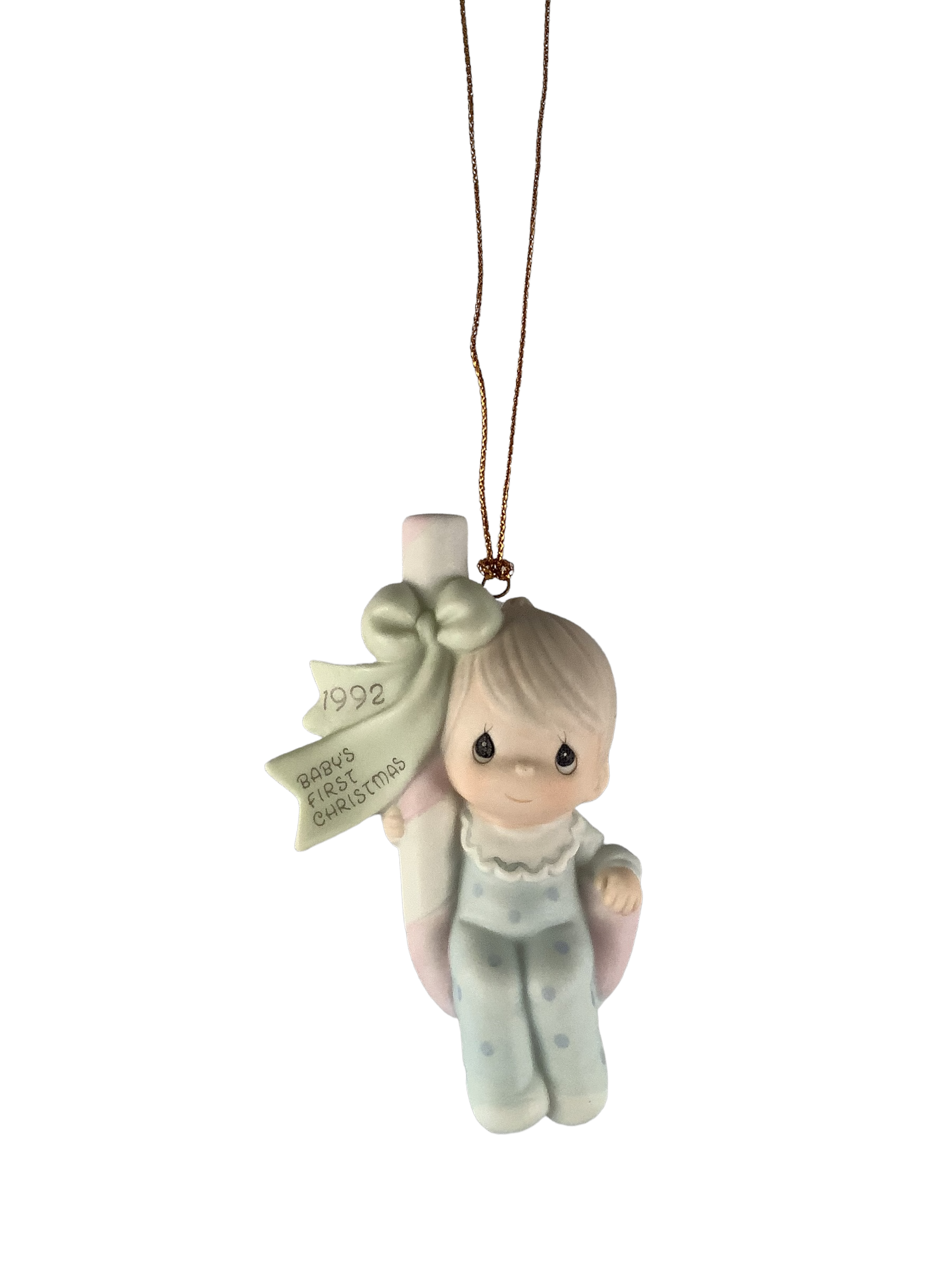 Baby's First Christmas 1992 (Boy) - Precious Moment Ornament