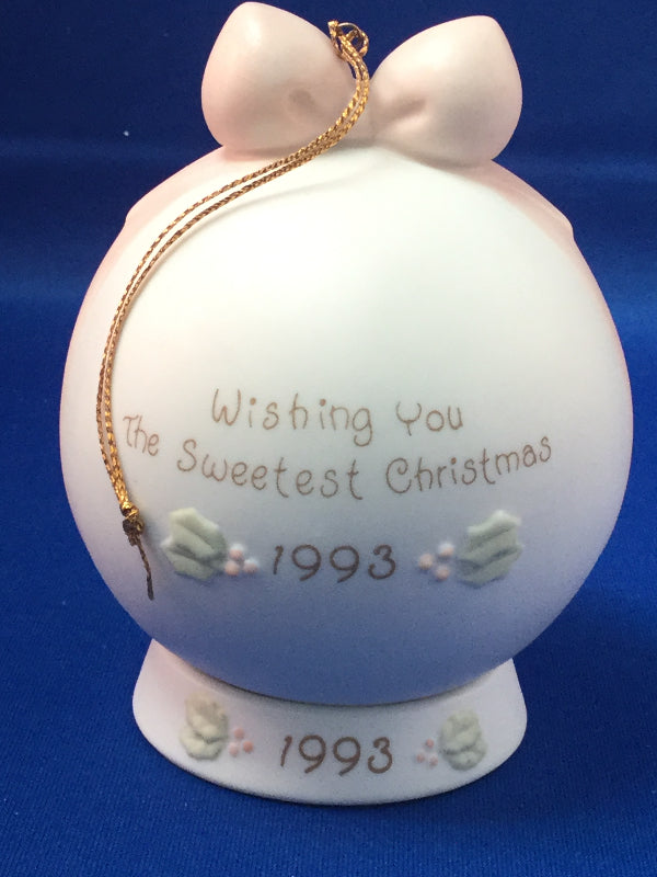 Wishing You The Sweetest Christmas - 1993 Precious Moment Ornament