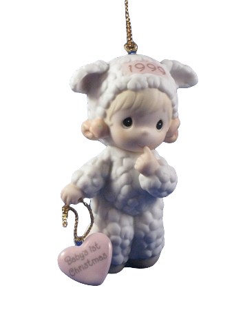 Baby's First Christmas 1999 (Girl) - Precious Moment Ornament