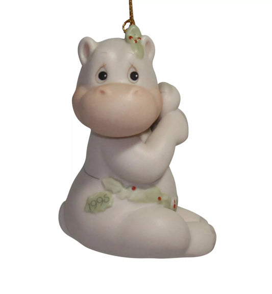 Hippo Holly Days - 1995 Dated Annual Precious Moment Ornament 