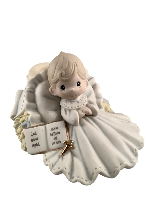In Thy Light Shall We See Light (Boy) - Precious Moment Figurine