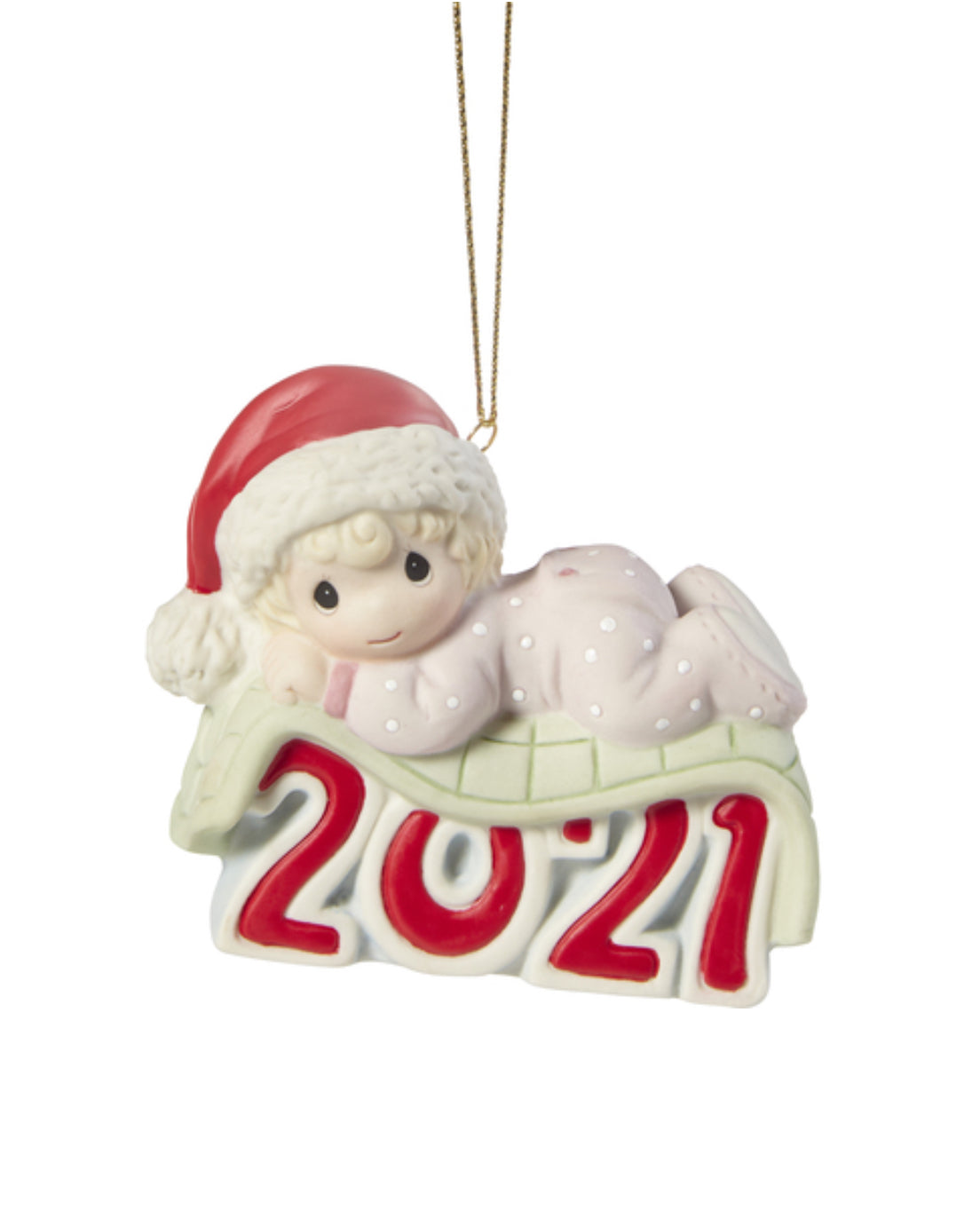 Baby's First Christmas 2021 (Girl) -  Precious Moment Ornament