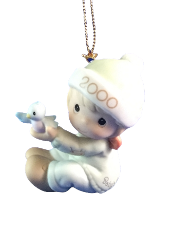 Baby's First Christmas 2000 (Boy) - Precious Moment Ornament