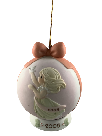 Blessings Of Peace To You - 2008 Dated Annual Precious Moment Ball Ornament