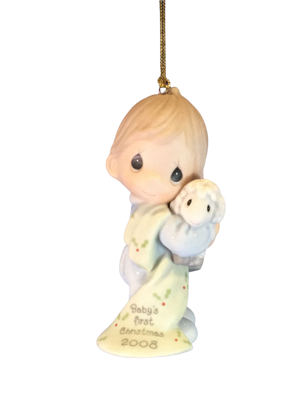 Baby's First Christmas 2008 (Boy) - Precious Moment Ornament