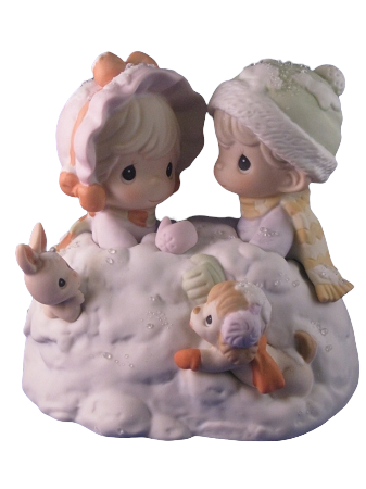 Up To Our Ears In A White Christmas - Precious Moment Figurine
