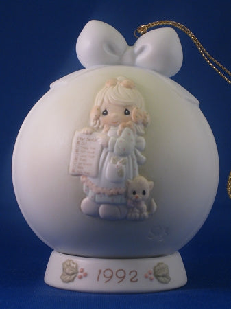 But The Greatest Of These Is Love - 1992 Precious Moment Ball Ornament