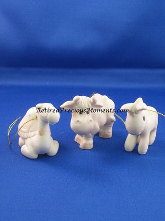 Camel, Donkey, and Cow - Precious Moment Ornaments