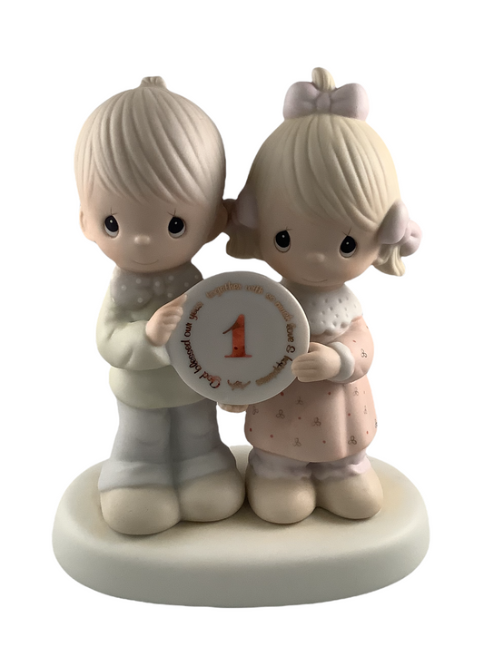 God Blessed Our Year Together With So Much Love And Happiness - Precious Moment Figurine