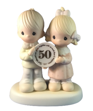 God Blessed Our Years Together With So Much Love And Happiness (50th) - Precious Moment Figurine 