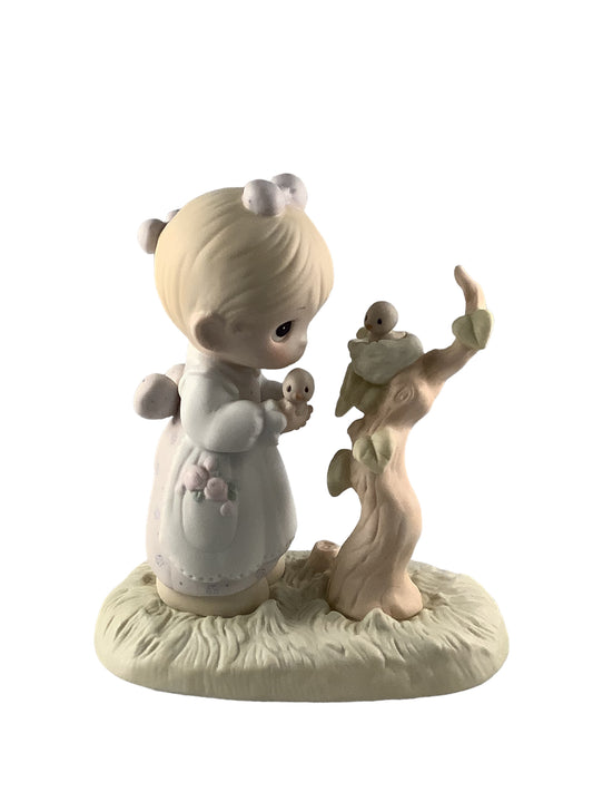 His Eye Is On The Sparrow - Precious Moment Figurine
