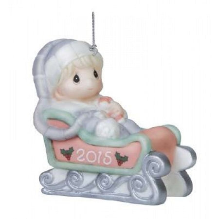 Baby's First Christmas 2015 (Girl) -  Precious Moment Ornament