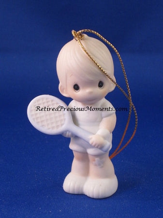 Serve With A Smile (Boy) - Precious Moment Ornament